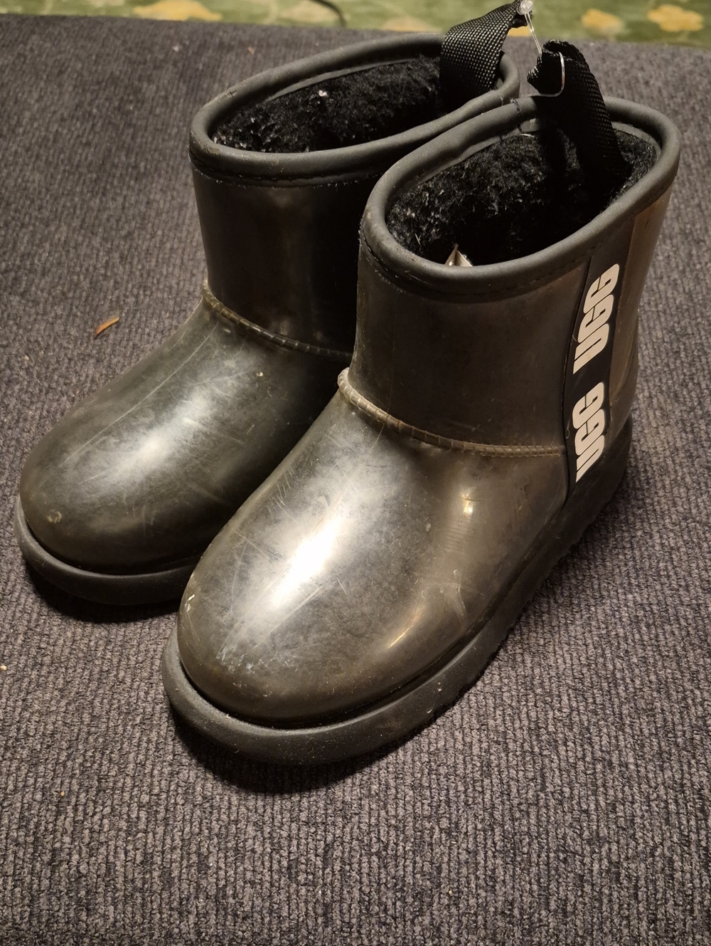 UGG Kids Black Waterproof Rain & Snow Boots